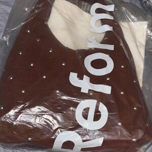 Reformation Willow Tote Studded Shoulder Bag